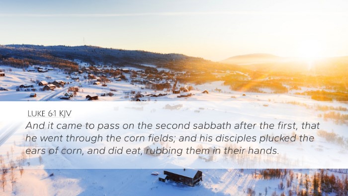 Luke 6:1 KJV Bible Verse Image