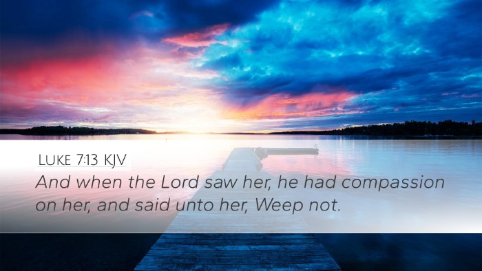 Luke 7:13 KJV Bible Verse Image