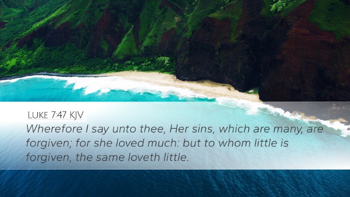 Luke 7:47 KJV Bible Verse Image