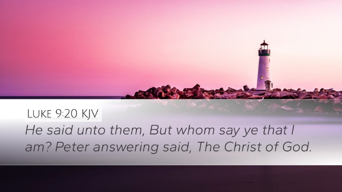 Luke 9:20 KJV Bible Verse Image