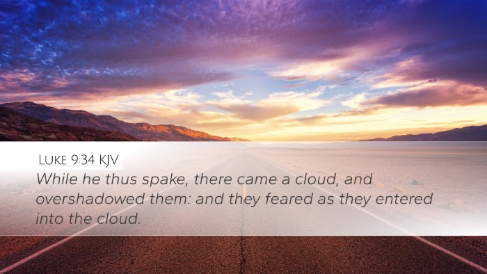 Luke 9:34 KJV Bible Verse Image