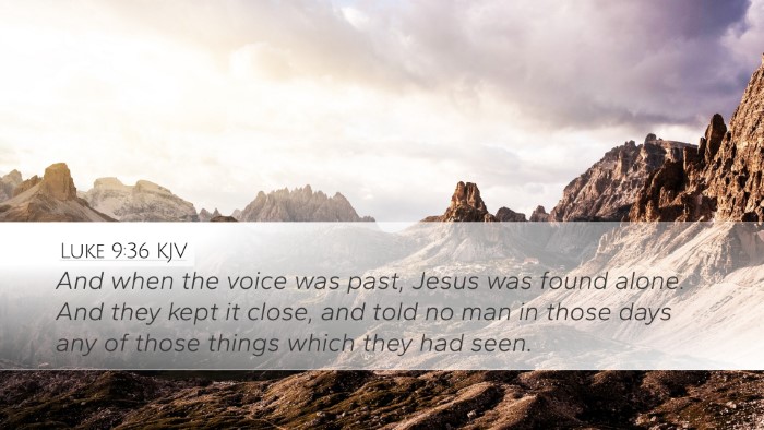 Luke 9:36 KJV Bible Verse Image