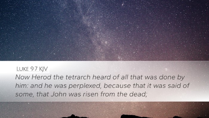 Luke 9:7 KJV Bible Verse Image