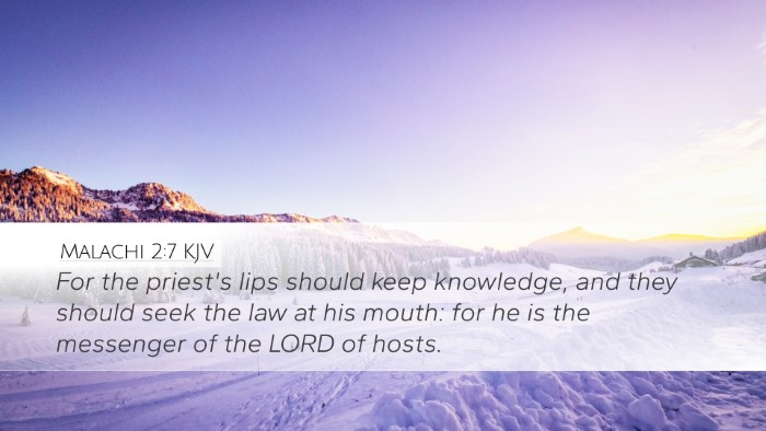 Malachi 2:7 KJV Bible Verse Image