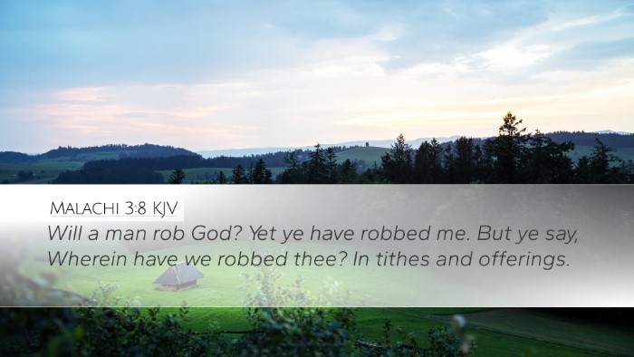 Malachi 3:8 KJV Bible Verse Image