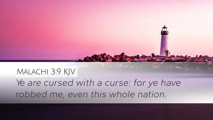 Malachi 3:9 KJV Desktop Wallpaper - Ye are cursed with a curse: for ye have robbed - Desktop Bible Verse Wallpaper