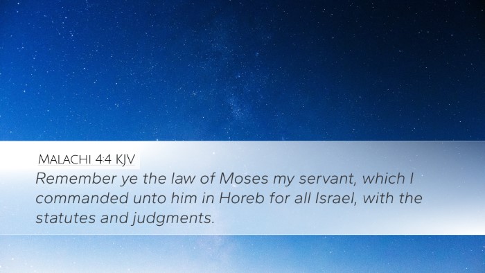 Malachi 4:4 KJV Bible Verse Image