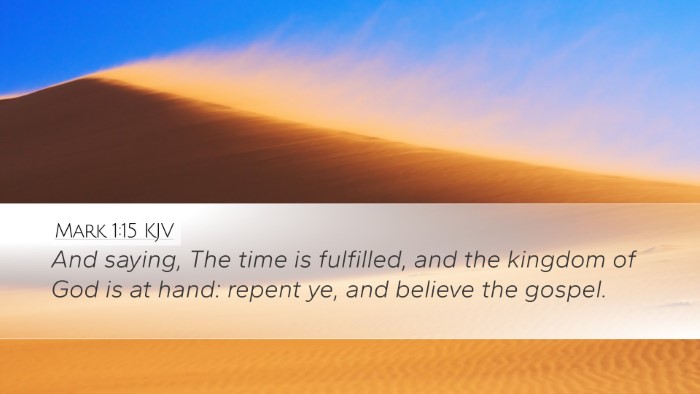 Mark 1:15 KJV Bible Verse Image