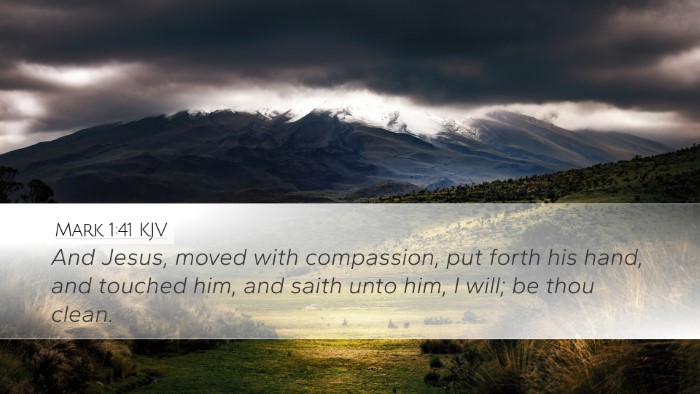 Mark 1:41 KJV Bible Verse Image