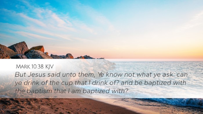 Mark 10:38 KJV Bible Verse Image