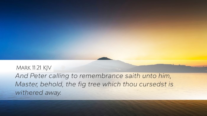 Mark 11:21 KJV Bible Verse Image
