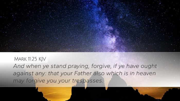Mark 11:25 KJV Bible Verse Image
