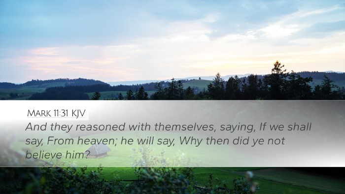 Mark 11:31 KJV Bible Verse Image
