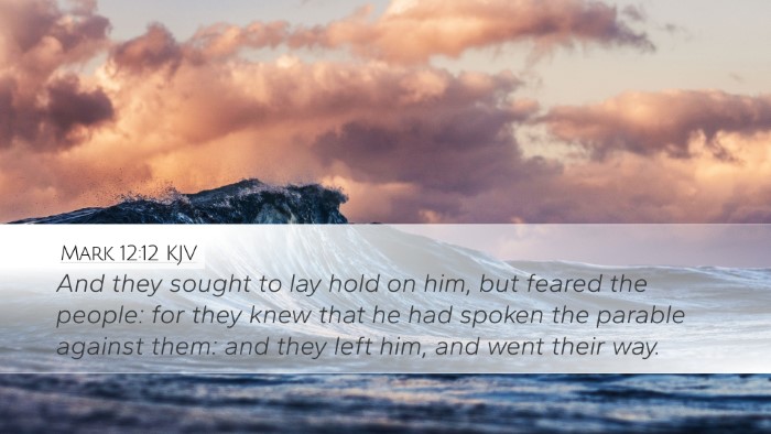 Mark 12:12 KJV Bible Verse Image