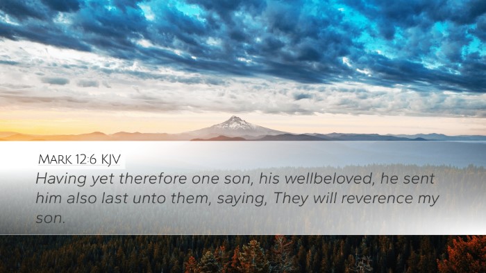Mark 12:6 KJV Desktop Wallpaper - Having yet therefore one son, his wellbeloved, he - Desktop Bible Verse Wallpaper