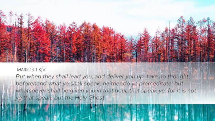 Mark 13:11 KJV Bible Verse Image
