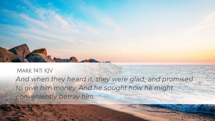 Mark 14:11 KJV Bible Verse Image