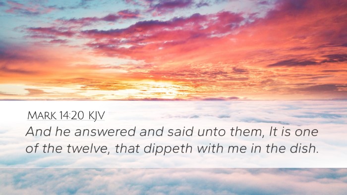 Mark 14:20 KJV Bible Verse Image