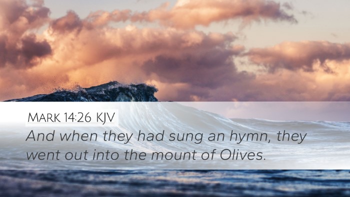 Mark 14:26 KJV Bible Verse Image