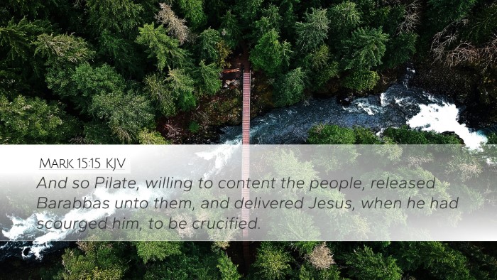 Mark 15:15 KJV Bible Verse Image