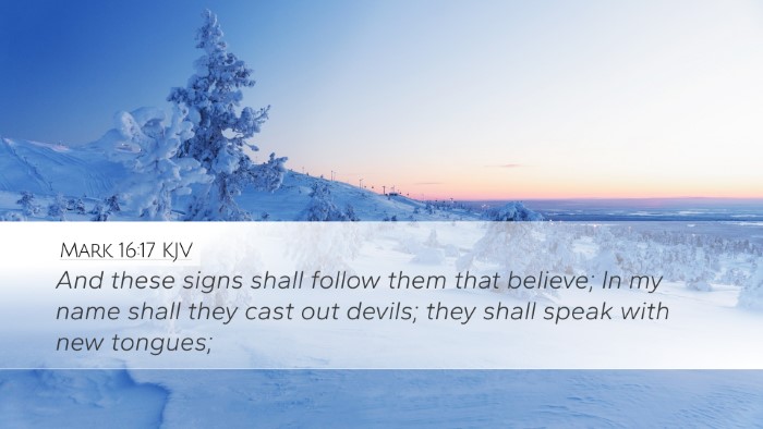 Mark 16:17 KJV Bible Verse Image