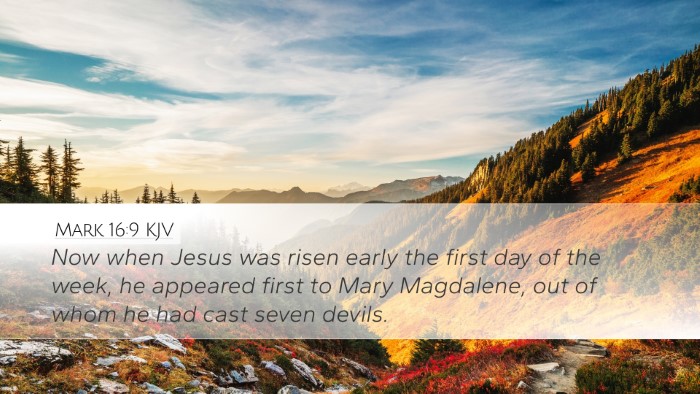 Mark 16:9 KJV Bible Verse Image