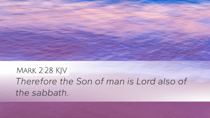 Mark 2:28 KJV Bible Verse Image