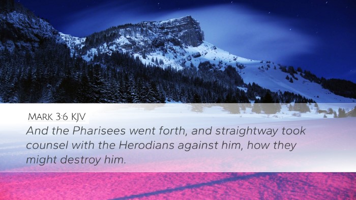 Mark 3:6 KJV Bible Verse Image