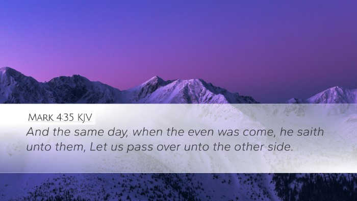 Mark 4:35 KJV Bible Verse Image