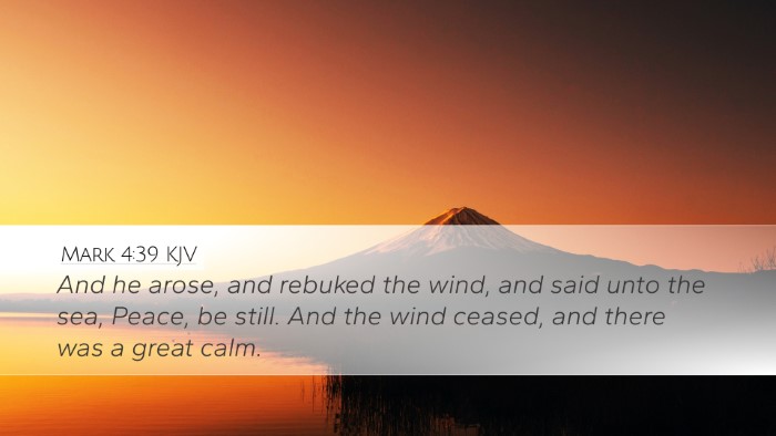 Mark 4:39 KJV Bible Verse Image