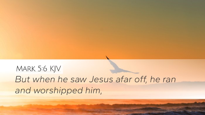 Mark 5:6 KJV Bible Verse Image