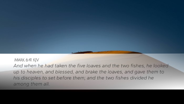 Mark 6:41 KJV Bible Verse Image