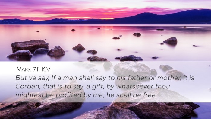 Mark 7:11 KJV Bible Verse Image