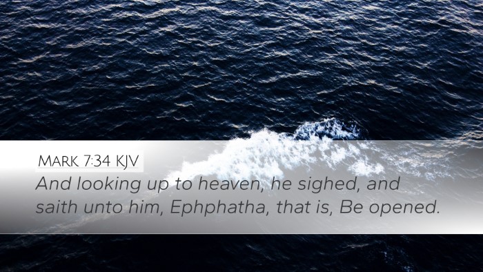 Mark 7:34 KJV Bible Verse Image