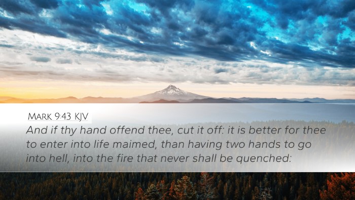 Mark 9:43 KJV Bible Verse Image