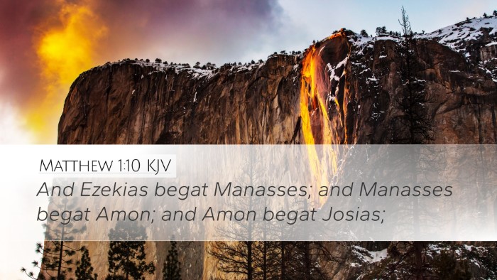 Matthew 1:10 KJV Desktop Wallpaper - And Ezekias begat Manasses; and Manasses begat - Desktop Bible Verse Wallpaper