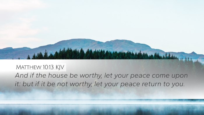 Matthew 10:13 KJV Bible Verse Image