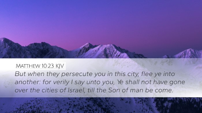 Matthew 10:23 KJV Bible Verse Image