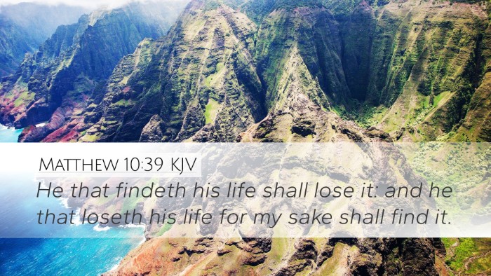 Matthew 10:39 KJV Bible Verse Image