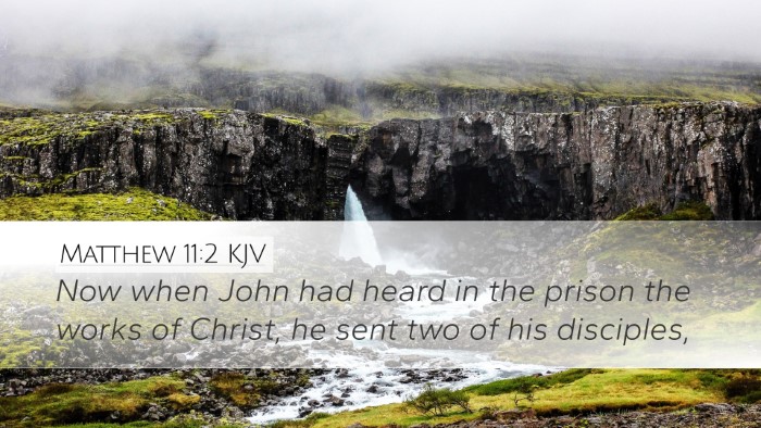 Matthew 11:2 KJV Bible Verse Image