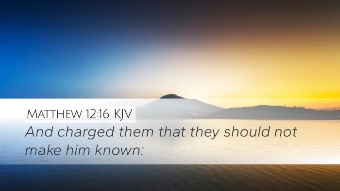 Matthew 12:16 KJV Bible Verse Image