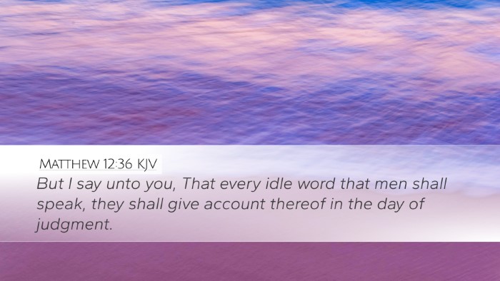 Matthew 12:36 KJV Bible Verse Image