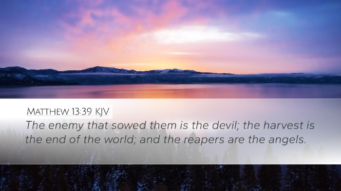 Matthew 13:39 KJV Bible Verse Image
