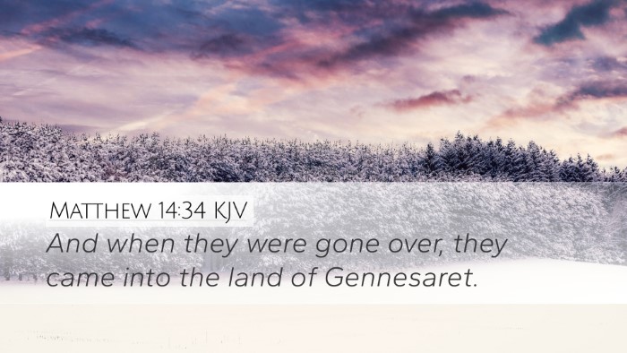 Matthew 14:34 KJV Bible Verse Image