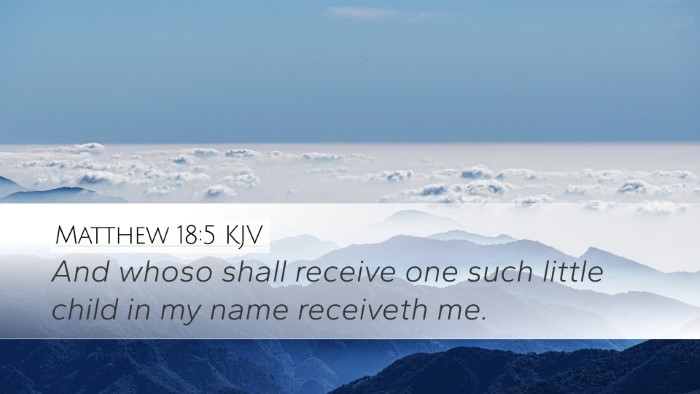 Matthew 18:5 KJV Bible Verse Image
