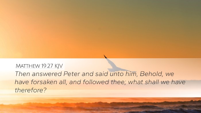 Matthew 19:27 KJV Bible Verse Image