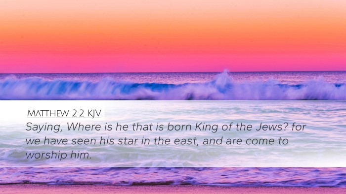 Matthew 2:2 KJV Bible Verse Image