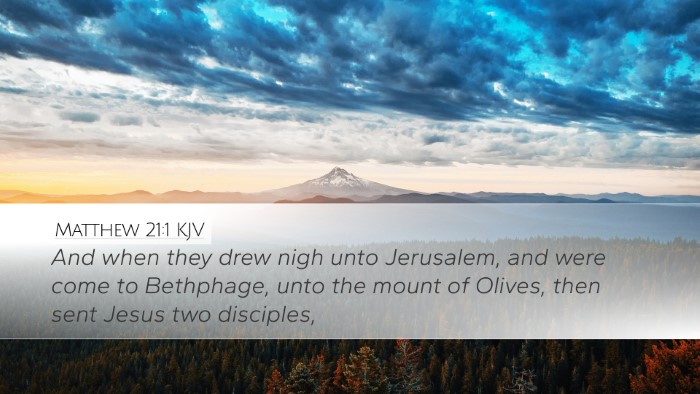 Matthew 21:1 KJV Bible Verse Image