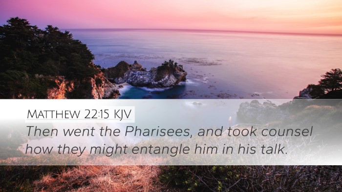 Matthew 22:15 KJV Bible Verse Image