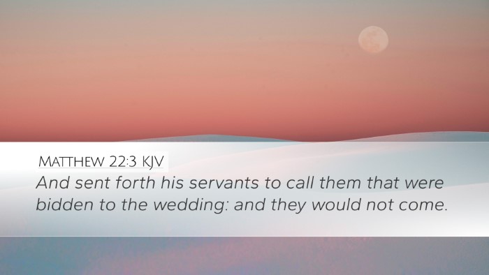 Matthew 22:3 KJV Bible Verse Image